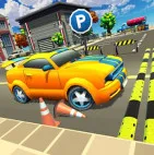 Fun Town Parking is a fun cartoon-style parking simulation game where you will control colorful vehicles through small roads in a vibrant cartoon town.