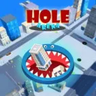 The fast-paced and addicting arcade game Hole Arena lets players control a moving black hole that absorbs everything.